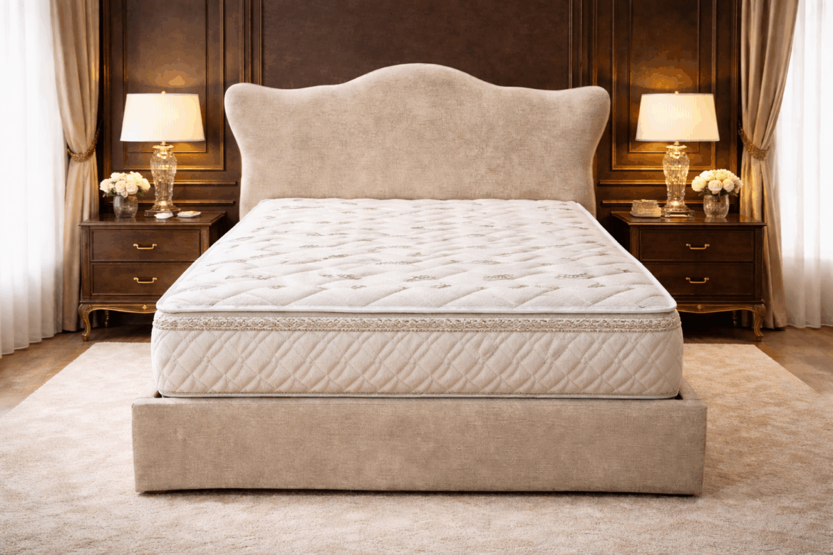 ΚΡΕΒΑΤΙ ΕΠΕΝΔΥΜΕΝΟ ΑΠΟ ΑΔΙΑΒΡΟΧΟ ΚΑΙ ΑΛΕΚΙΑΣΤΟ ΥΦΑΣΜΑ ΣΕ ΕΠΙΛΟΓΗ ΔΙΑΣΤΑΣΕΩΝ "QUEEN" - Image 2