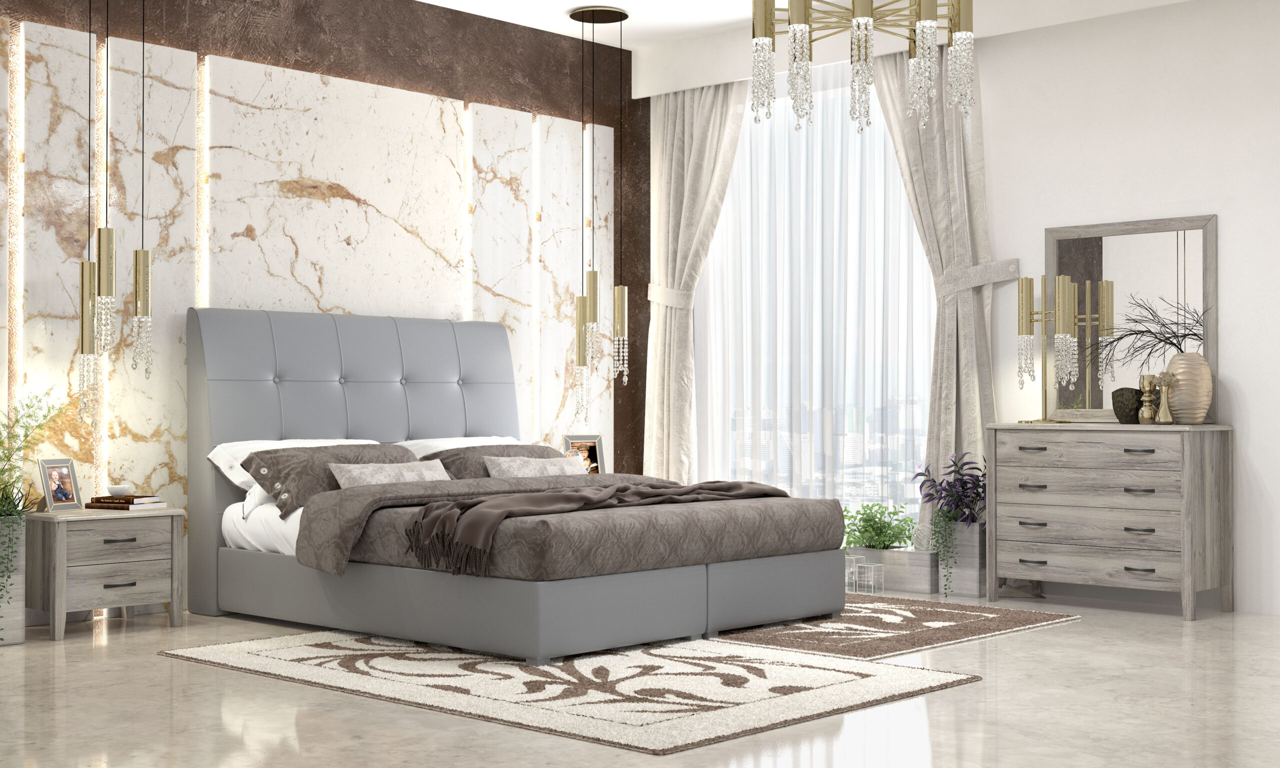 myluxurybed set 1060 γκρι