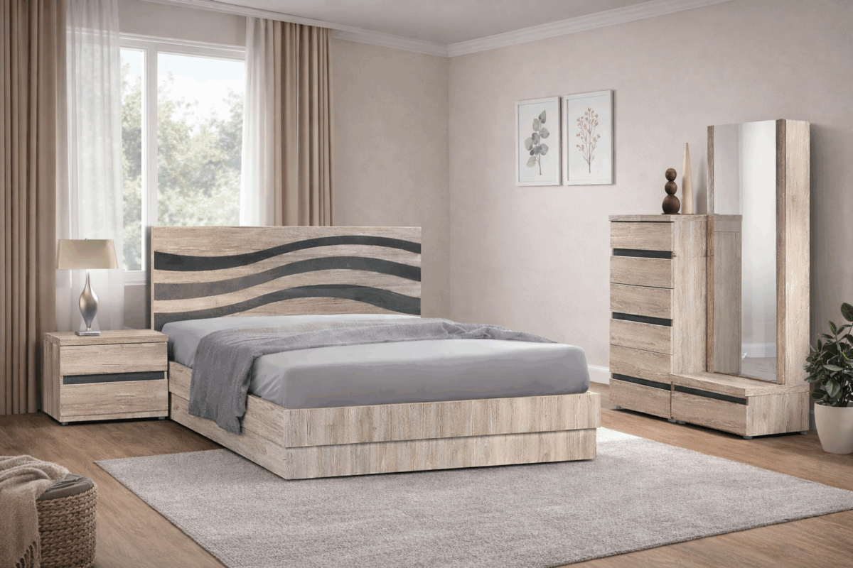 ΣΕΤ ΚΡΕΒΑΤΟΚΑΜΑΡΑΣ ΜΕ ΛΑΚΑ "ΚΥΜΑ" 150/160 x 200εκ. - Image 2