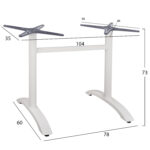 ΒΑΣΗ ΑΛΟΥΜΙΝΙΟΥ ΔΙΣΤΗΛΗ LH10.461.02 ΛΕΥΚΗ 78,5Χ60Χ73Υ εκ. - Image 2