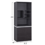 ΒΙΒΛΙΟΘΗΚΗ ΓΡΑΦΕΙΟΥ ΕΠΑΓΓΕΛΜΑΤΙΚΗ ROSEWOOD LH10.2090 81,5Χ40Χ200Υ εκ. - Image 2
