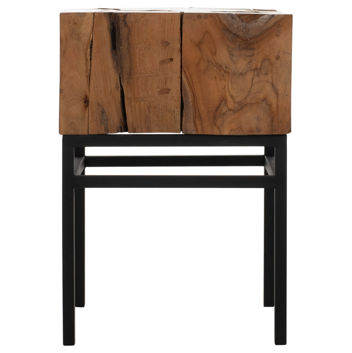 ΒΟΗΘΗΤΙΚΟ ΤΡΑΠΕΖΑΚΙ PIEN LH10.9353 ΑΠΟ ΜΑΣΙΦ ΞΥΛΟ ΤEAK ΦΥΣΙΚΟ 38X38X55Y ΕΚ. - Image 3