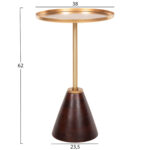 ΒΟΗΘΗΤΙΚΟ ΤΡΑΠΕΖΑΚΙ KAPPUR LH10.9726 ΞΥΛΟ MANGO ΣΕ ΚΑΡΥΔΙ-ΜΕΤΑΛΛΟ ΧΡΥΣΟ Φ38x62Υεκ - Image 2