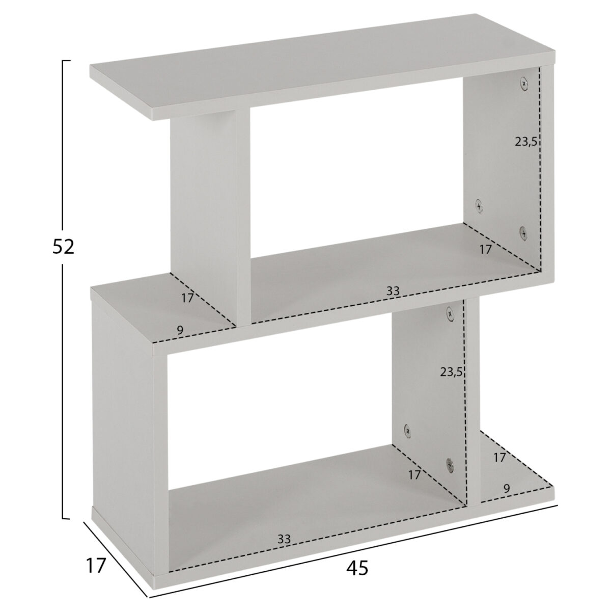 ΒΟΗΘΗΤΙΚΟ ΤΡΑΠΕΖΙ ΜΕ ΡΑΦΙΑ AMABELLA ΜΕΛΑΜΙΝΗ ΛΕΥΚΗ LH10.8956.13 45x17x52Yεκ. - Image 2