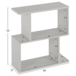 ΒΟΗΘΗΤΙΚΟ ΤΡΑΠΕΖΙ ΜΕ ΡΑΦΙΑ AMABELLA ΜΕΛΑΜΙΝΗ ΛΕΥΚΗ LH10.8956.13 45x17x52Yεκ. - Image 2