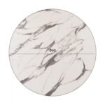 ΕΠΙΦΑΝΕΙΑ ΤΡΑΠΕΖΙΟΥ HPL LH10.5841.11 MARBLE WHITE-GREY Φ60 εκ. ΠΑΧΟΥΣ 12mm. - Image 2