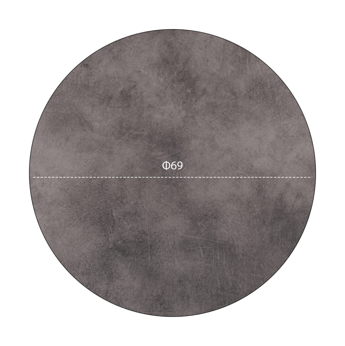 ΕΠΙΦΑΝΕΙΑ ΤΡΑΠΕΖΙΟΥ HPL LH10.5842.12 CEMENT Φ69 εκ. ΠΑΧΟΥΣ 12mm. - Image 2