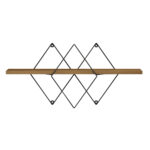 ΕΠΙΤΟΙΧΙΟ ΡΑΦΙ CHANTRIA LH10.8934.11 ΜΕΛΑΜΙΝΗ ΣΕ ΟΑΚ ΧΡΩΜΑ-ΜΕΤΑΛΛΟ ΜΑΥΡΟ 60x14x36Υεκ. - Image 3