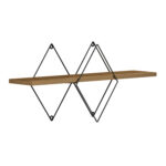 ΕΠΙΤΟΙΧΙΟ ΡΑΦΙ CHANTRIA LH10.8934.11 ΜΕΛΑΜΙΝΗ ΣΕ ΟΑΚ ΧΡΩΜΑ-ΜΕΤΑΛΛΟ ΜΑΥΡΟ 60x14x36Υεκ. - Image 4