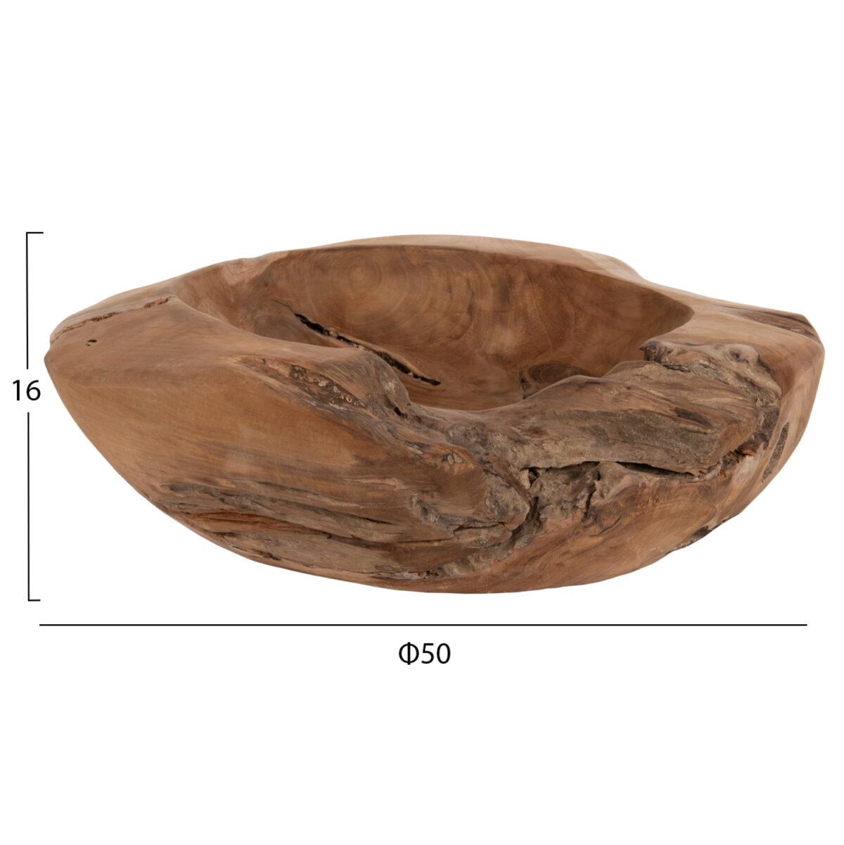 ΕΠΙΤΡΑΠΕΖΙΟ ΔΙΑΚΟΣΜΗΤΙΚΟ ΜΠΟΛ YOKI LH10.9629 ΞΥΛΟ ΤΕΑΚ Φ50x16Y εκ. - Image 2