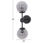 ΦΩΤΙΣΤΙΚΟ ΑΠΛΙΚΑ ME ΔΥΟ ΓΛΟΜΠΟΥΣ ΚΑΘΕΤΑ 50x15x20Y εκ.LH10.7638.01 - Image 2