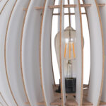 ΦΩΤΙΣΤΙΚΟ ΔΑΠΕΔΟΥ ΞΥΛΙΝΟ ΜΕ ΛΕΥΚΟ ΚΑΠΕΛΟ ΑΠΟ MDF LH10.7375.01 Φ36x145Υ εκ. - Image 4