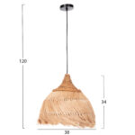 ΦΩΤΙΣΤΙΚΟ ΟΡΟΦΗΣ ΑΠΟ ΙΝΕΣ MENDONG GRASS ΣΕ ΦΥΣΙΚΟ Φ38x34-120Yεκ.LH10.7776 - Image 2