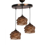 ΦΩΤΙΣΤΙΚΟ ΟΡΟΦΗΣ ΕΣΩΤΕΡΙΚΟΥ ΧΩΡΟΥ ΚΡΕΜΑΣΤΟ 3ΦΩΤΟ ΞΥΛΟ BAMBOO ΚΑΡΥΔΙ LH10.7479 23x15εκ.