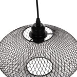 ΦΩΤΙΣΤΙΚΟ ΟΡΟΦΗΣ ΚΡΕΜΑΣΤΟ LH10.4094 ΜΑΥΡΟ ΔΙΚΤΥΩΤΟ ΜΕΤΑΛΛΙΚΟ ΚΑΠΕΛΟ Φ30x125Υεκ. - Image 3