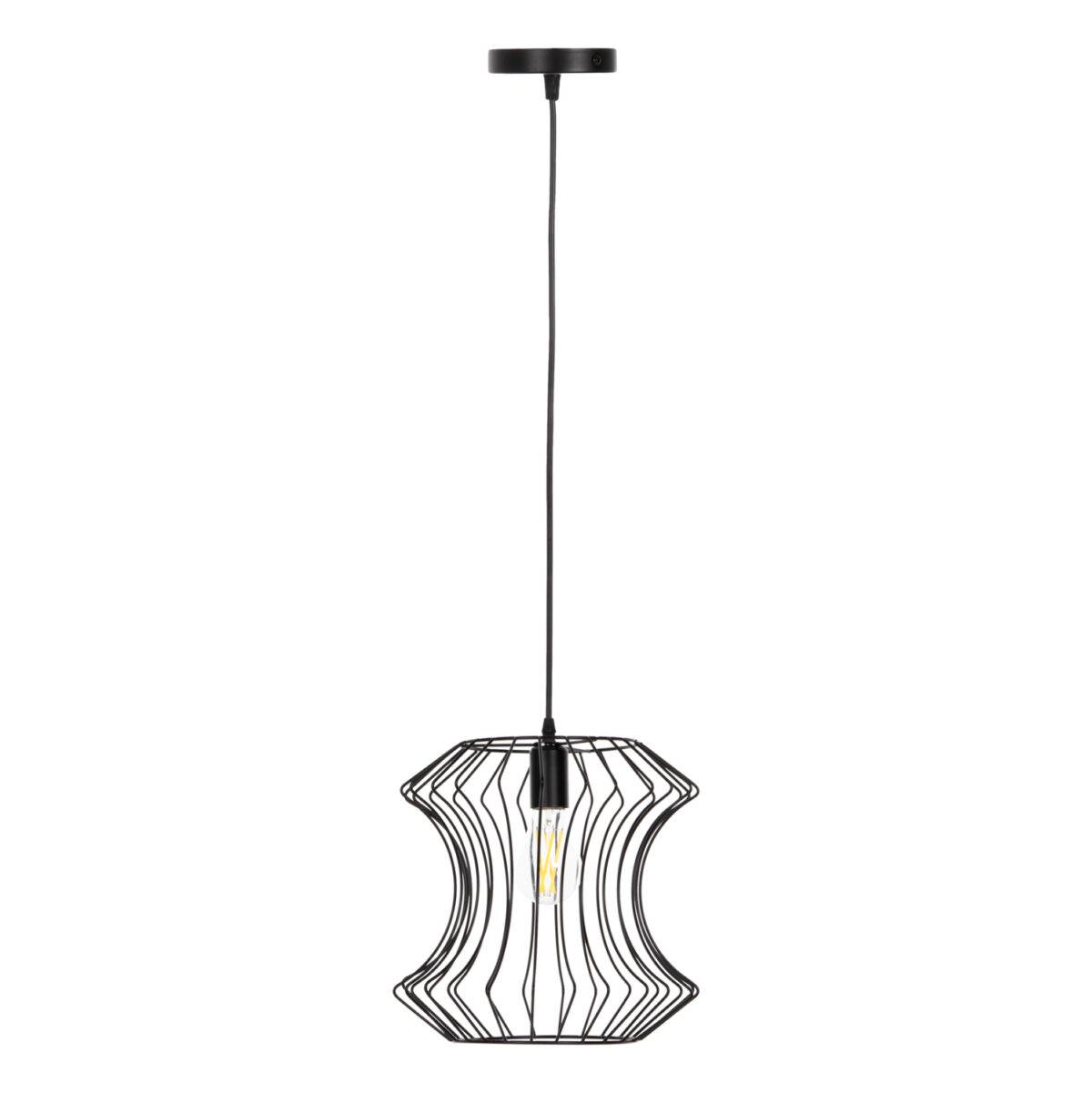 ΦΩΤΙΣΤΙΚΟ ΟΡΟΦΗΣ ΚΡΕΜΑΣΤΟ LH10.4112 ΜΑΥΡΟ ΜΕΤΑΛΛΟ Φ30x126Υεκ - Image 1