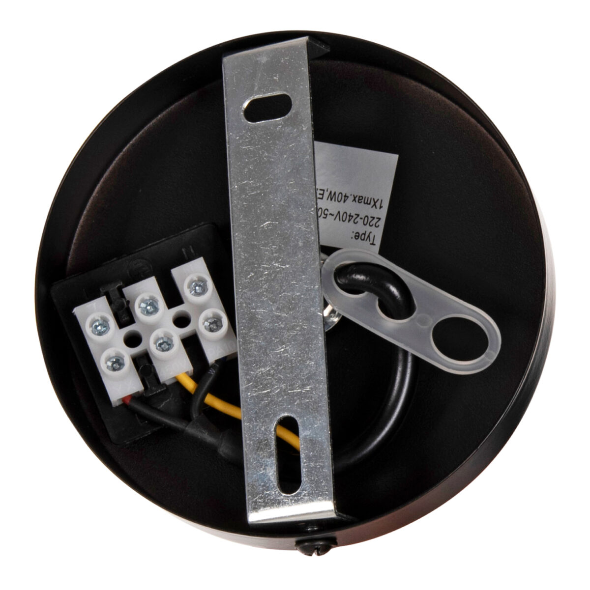 ΦΩΤΙΣΤΙΚΟ ΟΡΟΦΗΣ ΚΡΕΜΑΣΤΟ LH10.4112 ΜΑΥΡΟ ΜΕΤΑΛΛΟ Φ30x126Υεκ - Image 5