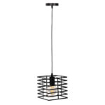 ΦΩΤΙΣΤΙΚΟ ΟΡΟΦΗΣ ΚΡΕΜΑΣΤΟ LH10.4131 ΜΑΥΡΟ ΜΕΤΑΛΛΙΚΟ ΚΑΠΕΛΟ 16x16x124Υεκ.