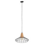 ΦΩΤΙΣΤΙΚΟ ΟΡΟΦΗΣ ΚΡΕΜΑΣΤΟ LH10.4160 ΜΑΥΡΟ ΜΕΤΑΛΛΟ-ΞΥΛΟ Φ39x117Υεκ