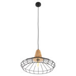 ΦΩΤΙΣΤΙΚΟ ΟΡΟΦΗΣ ΚΡΕΜΑΣΤΟ LH10.4160 ΜΑΥΡΟ ΜΕΤΑΛΛΟ-ΞΥΛΟ Φ39x117Υεκ - Image 3