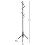 ΚΑΛΟΓΕΡΟΣ ΜΕΤΑΛΛΙΚΟΣ LH10.9574.01 ΣΕ ΜΑΥΡΟ ΧΡΩΜΑ-8 ΣΗΜΕΙΑ ΚΡΕΜΑΣΗΣ 48x48x173Υεκ. - Image 2