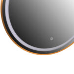 ΚΑΘΡΕΠΤΗΣ ΤΟΙΧΟΥ ΣΤΡΟΓΓΥΛΟΣ LH10.9580.30 ΑΛΟΥΜΙΝΙΟ ΣΕ ΧΡΥΣΟ-ΦΩΤΙΣΜΟΣ LED Φ60x3εκ. - Image 5