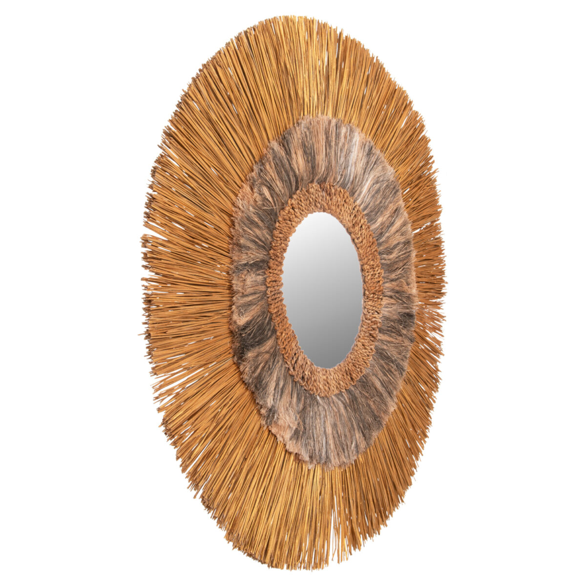 ΚΑΘΡΕΠΤΗΣ ΤΟΙΧΟΥ ΣΤΡΟΓΓΥΛΟΣ MENDONG ΚΑΙ ΑΜΠΑΚΑ ΣΕ ΧΡΥΣΟ BLACK WASH Φ105εκ.LH10.7796 - Image 1