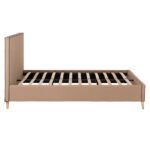 ΚΡΕΒΑΤΙ INDRA ΑΠΟ ΜΠΕΖ ΥΦΑΣΜΑ & ΚΑΦΕ ΡΕΛΙ LH10.662.02 ΓΙΑ ΣΤΡΩΜΑ 160x200 EK. - Image 5