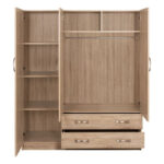 ΝΤΟΥΛΑΠΑ 3ΦΥΛΛΗ CARLY LH10.384.02 ΜΕ ΔΥΟ ΣΥΡΤΑΡΙΑ SONAMA 150X55Χ180Υεκ. - Image 4