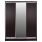 ΝΤΟΥΛΑΠΑ ΣΥΡΟΜΕΝΗ ADLER ΜΕΛΑΜΙΝΗΣ WENGE ΜΕ ΚΑΘΡΕΦΤΗ 3ΦΥΛΛΗ LH10.2461.02 183x60x220 εκ. - Image 3