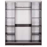 ΝΤΟΥΛΑΠΑ ΣΥΡΟΜΕΝΗ ADLER ΜΕΛΑΜΙΝΗΣ WENGE ΜΕ ΚΑΘΡΕΦΤΗ 3ΦΥΛΛΗ LH10.2461.02 183x60x220 εκ. - Image 4