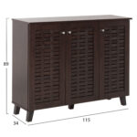 ΠΑΠΟΥΤΣΟΘΗΚΗ-ΝΤΟΥΛΑΠΙ PRODY LH10.9610.01 ΜΕΛΑΜΙΝΗ WENGE 3 ΠΟΡΤΕΣ 115x34x89Υεκ. - Image 2