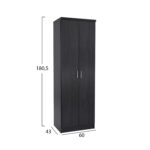 ΠΑΠΟΥΤΣΟΘΗΚΗ ΞΥΛΙΝΗ DAYANNA ΜΕ 6 ΡΑΦΙΑ 60X43X180.5εκ. ZEBRANO LH10.2379.01 - Image 2