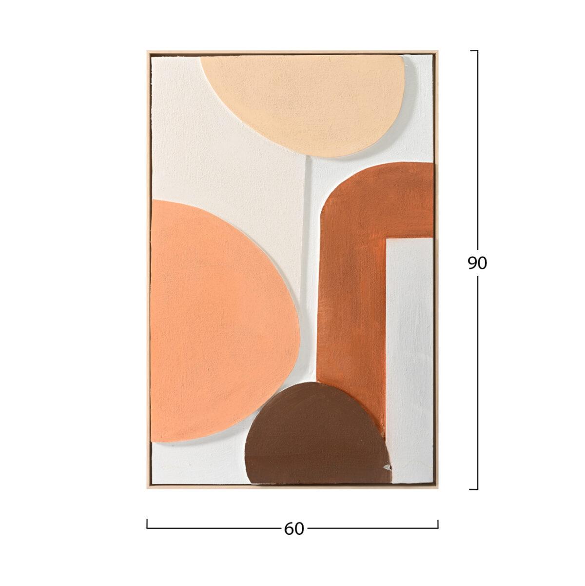 ΠΙΝΑΚΑΣ ΤΟΙΧΟΥ 3D FLUO LH10.4543.01 ΜΕ ΚΟΡΝΙΖΑ ΜΠΕΖ-ΧΕΙΡΟΠΟΙΗΤΑ ΣΧΕΔΙΑ 60x4,5Χ90Υεκ. - Image 2