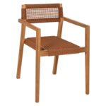 ΠΟΛΥΘΡΟΝΑ CHARLOTTE LH10.9637.01 ΞΥΛΟ TEAK ΦΥΣΙΚΟ & ΚΑΦΕ ΣΧΟΙΝΙ 59x54x83Y εκ.