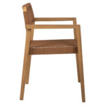 ΠΟΛΥΘΡΟΝΑ CHARLOTTE LH10.9637.01 ΞΥΛΟ TEAK ΦΥΣΙΚΟ & ΚΑΦΕ ΣΧΟΙΝΙ 59x54x83Y εκ. - Image 4