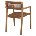 ΠΟΛΥΘΡΟΝΑ CHARLOTTE LH10.9637.01 ΞΥΛΟ TEAK ΦΥΣΙΚΟ & ΚΑΦΕ ΣΧΟΙΝΙ 59x54x83Y εκ. - Image 5