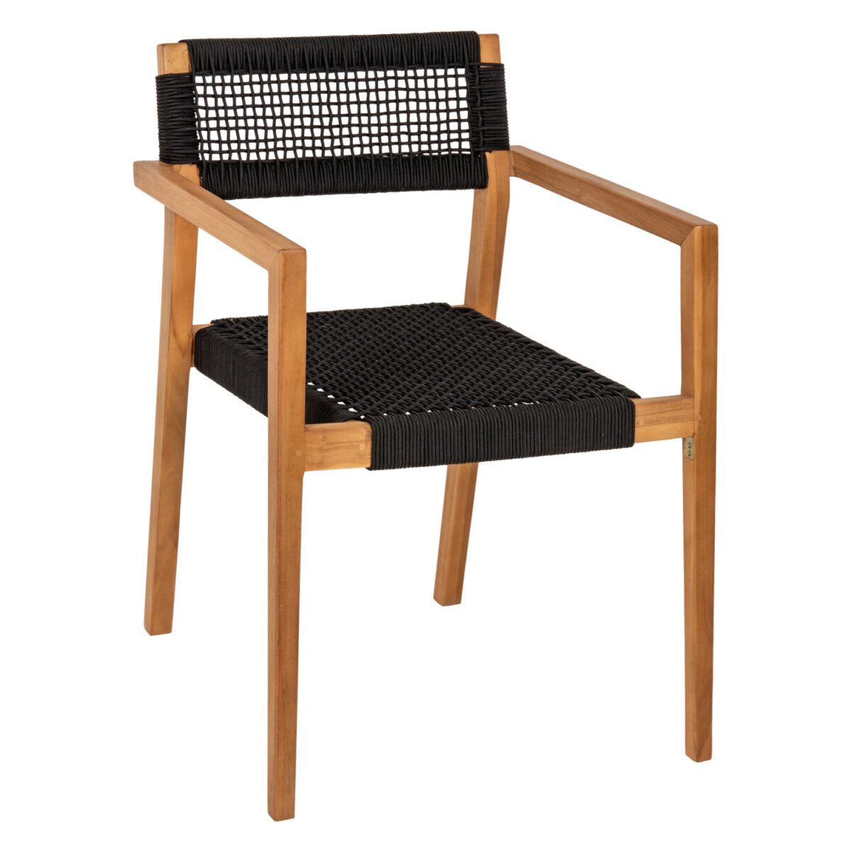 ΠΟΛΥΘΡΟΝΑ CHARLOTTE LH10.9637.02 ΞΥΛΟ TEAK ΦΥΣΙΚΟ & ΜΑΥΡΟ ΣΧΟΙΝΙ 59x54x83Y εκ. - Image 1