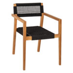 ΠΟΛΥΘΡΟΝΑ CHARLOTTE LH10.9637.02 ΞΥΛΟ TEAK ΦΥΣΙΚΟ & ΜΑΥΡΟ ΣΧΟΙΝΙ 59x54x83Y εκ.