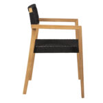 ΠΟΛΥΘΡΟΝΑ CHARLOTTE LH10.9637.02 ΞΥΛΟ TEAK ΦΥΣΙΚΟ & ΜΑΥΡΟ ΣΧΟΙΝΙ 59x54x83Y εκ. - Image 4