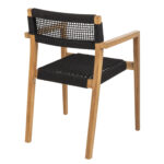 ΠΟΛΥΘΡΟΝΑ CHARLOTTE LH10.9637.02 ΞΥΛΟ TEAK ΦΥΣΙΚΟ & ΜΑΥΡΟ ΣΧΟΙΝΙ 59x54x83Y εκ. - Image 5