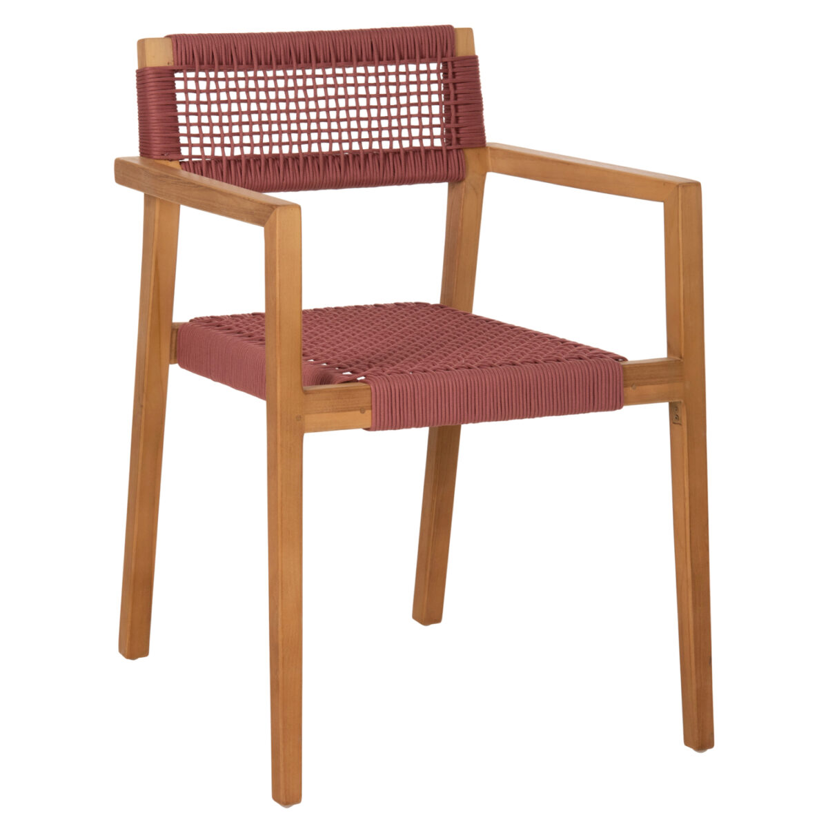 ΠΟΛΥΘΡΟΝΑ CHARLOTTE LH10.9637.06 ΞΥΛΟ TEAK ΦΥΣΙΚΟ & ΡΟΖ ΣΧΟΙΝΙ 59x54x83Y εκ. - Image 1
