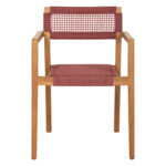 ΠΟΛΥΘΡΟΝΑ CHARLOTTE LH10.9637.06 ΞΥΛΟ TEAK ΦΥΣΙΚΟ & ΡΟΖ ΣΧΟΙΝΙ 59x54x83Y εκ. - Image 3