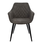 ΠΟΛΥΘΡΟΝΑ MANDO LH10.8006.10 ΜΕ ΓΚΡΙ NUBUCK ΥΦΑΣΜΑ 60x60x84 εκ. - Image 3