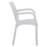 ΠΟΛΥΘΡΟΝΑ ΠΟΛΥΠΡΟΠΥΛΕΝΙΟΥ RATTAN ΠΟΔΙ ALU LH10.5591.01 ΧΡΩΜΑ ΛΕΥΚΟ 60x60x82 cm - Image 4