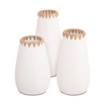 ΣΕΤ 3ΤΜΧ ΔΙΑΚΟΣΜΗΤΙΚΑ ΒΑΖΑ LH10.4373 ΤΕΡΑΚΟΤΑ ΣΕ ΛΕΥΚΟ ΜΕ ΠΛΕΞΗ ΨΑΘΑΣ ΣΤΟ ΣΤΟΜΙΟ