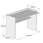 ΣΕΤ ΓΡΑΦΕΙΟΥ 2ΤΜΧ LH10.11775.11 ΛΕΥΚH ΜΕΛΑΜΙΝΗ - Image 3