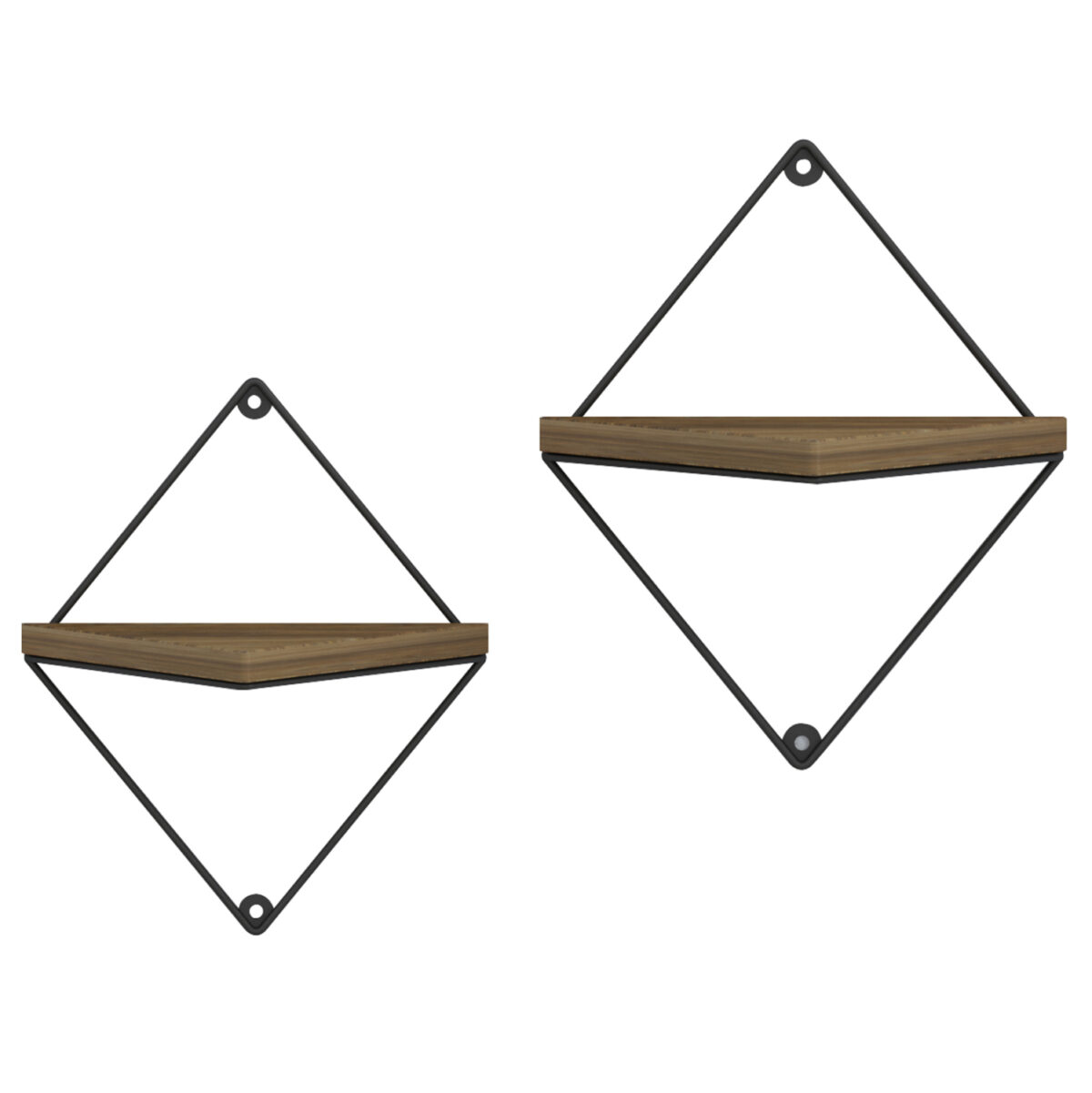 ΣΕΤ ΡΑΦΙΑ ΤΟΙΧΟΥ EVERLEIGH LH10.8951.11 ΜΕΤΑΛΛΟ ΜΑΥΡΟ-ΜΕΛΑΜΙΝΗ ΦΥΣΙΚΟ 22x13x30Υεκ. - Image 3