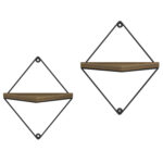 ΣΕΤ ΡΑΦΙΑ ΤΟΙΧΟΥ EVERLEIGH LH10.8951.11 ΜΕΤΑΛΛΟ ΜΑΥΡΟ-ΜΕΛΑΜΙΝΗ ΦΥΣΙΚΟ 22x13x30Υεκ. - Image 3