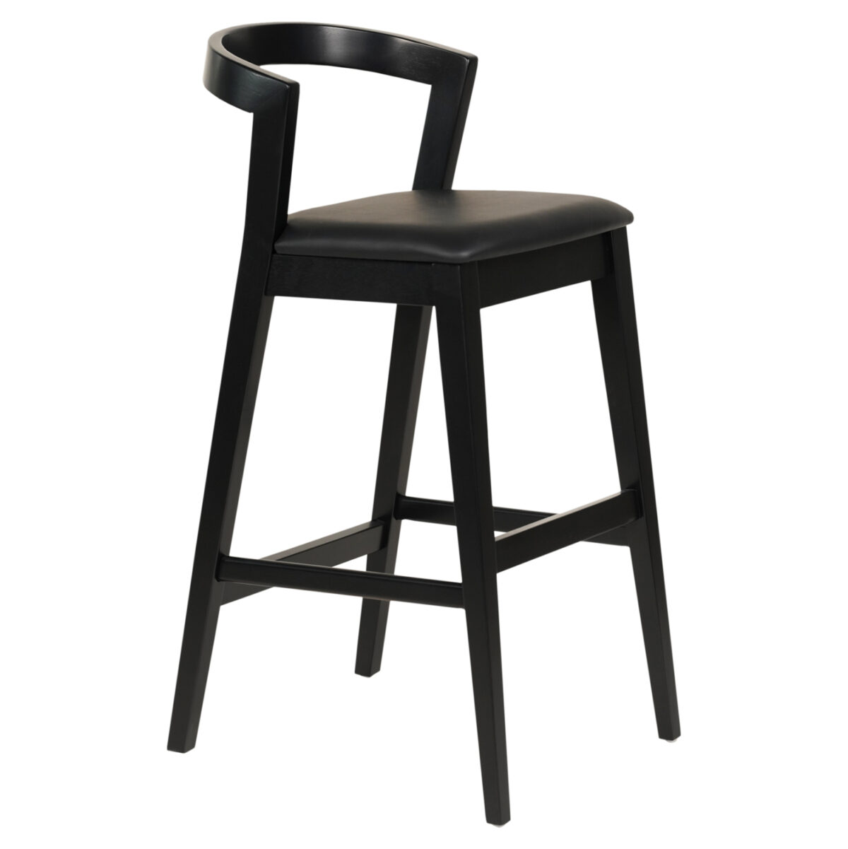 ΣΚΑΜΠΟ ΜΠΑΡ NAMI LH10.9952.02 RUBBERWOOD & PU-ΜΑΥΡΟ 47,5x59x102,5Υεκ. - Image 1